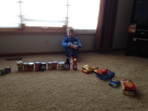 Donations from Ben's Birthday Party in January, 2014